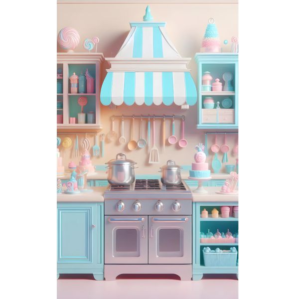 Painel 2,5mx1,5m Confeitaria 